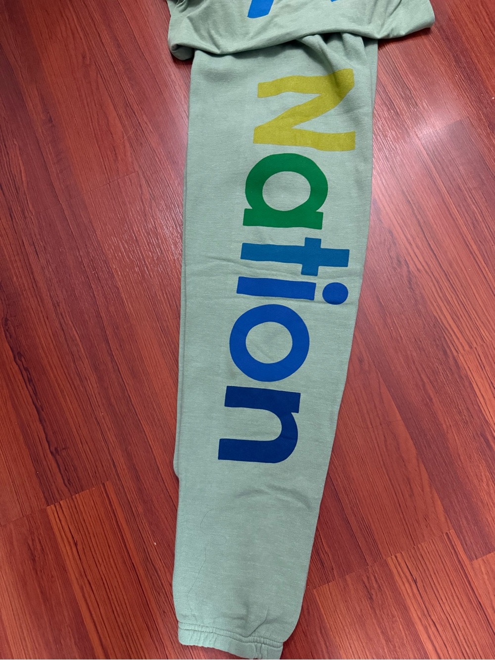 Aviator Nation Mint Green Logo Sweatpants and Tee Set - Picture 3 of 3